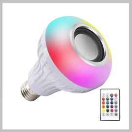 Led villanykörte Bluetooth hangszóróval, trávirányítóval  holm9695