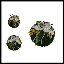 Koszorú M selyemvirágos 20cm 3 darab 32405