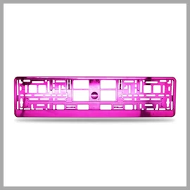 Rendszámtartó | alsóléces | fémgőzölt | pink SLH6438