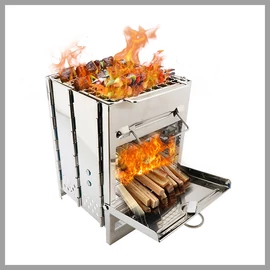 CATTARA ÖSSZECSUKHATÓ FATÜZELÉSŰ GRILL &quot;CUBE&quot; 13001