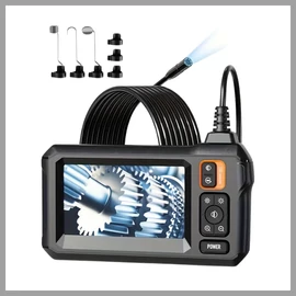 Vízálló Ipari Endoszkóp – 8 mm Digitális Boreszkóp 4.3" IPS kijelzővel, dual lencsével (1 m) PC26454