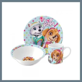 Mancs Őrjárat Girl Stars porcelán étkészlet díszdobozban STF40655