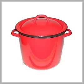 Piros zománcozott fazék fedővel – 6 liter PFA6L