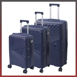 Leziter TraveLux Endure gurulós bőrönd 3 részes szett kék LTREBS-BLU