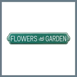 Fémtábla 80x15cm - Flowers and Garden felirat 92762