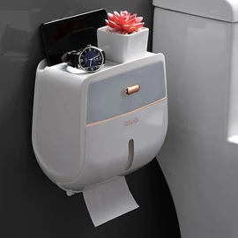 Luxe Fali WC-papír Tartó fiókkal könnyű felszerelés PU149167-2