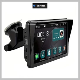 VENBES 7" CarPlay & Android Auto Autós Multimédiás Lejátszó TF1446084