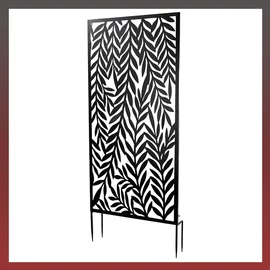 Fém válaszfal 60x10x160cm fekete 43868