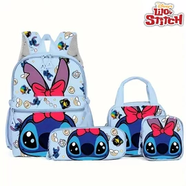 Lilo &amp; Stitch 4 részes iskolatáska szett - KÉK MB3567988-K