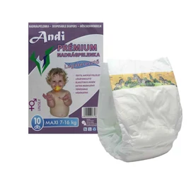 Andi Prémium nadrágpelenka – MAXI méret – 7–16 kg – 10 darab 5999885708536