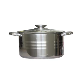 Lábas inox 6,9 literes üveg fedővel 26cm 5949062800836