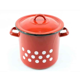 Zománcozott fazék + fedő 21cm piros 5999036001776