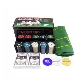 Texas Hold&#039;em póker szett fémdobozban – holm3724