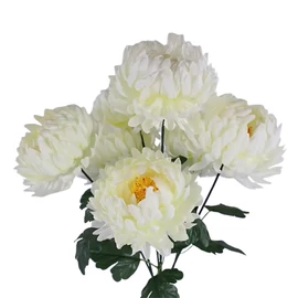 1db Mesterséges Krizantém Virág - Fehér QP4504827-4