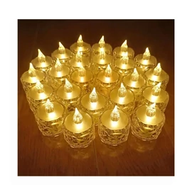 12 db Kristályhatású LED Gyertya – Meleg Fehér– RV50721