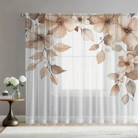 Virágmintás fényáteresztő függöny szett (2 db) – 132 x 241 cm AF2555713-132