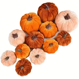 12 darabos Bársony Műtök Szett – Őszi és Halloween Dekorációhoz NY4456841