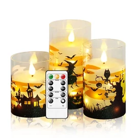 3 darabos Halloween LED Gyertya Szett KV4708451-2