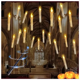 20 darabos Halloween Lógó Gyertya Szett – Távirányítós, LED-es Dekoráció QN4352120-2