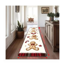 Karácsonyi futószőnyeg – 60×300 cm, Mézeskalács mintával – PM588342-2
