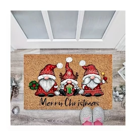 Karácsonyi lábtörlő – 40×60 cm, Merry Christmas manó mintával – UL45390