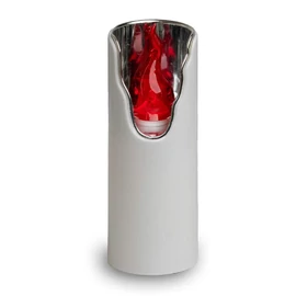 12db Elektromos LED mécses – fehér-ezüst, piros lánggal 55533-1-4