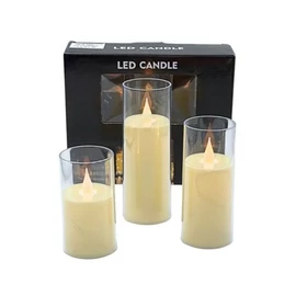 LED gyertya - Meleg fény 3db/csomag 59308