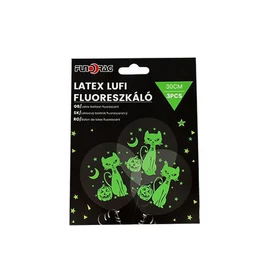Halloween latex lufi – fluoreszkáló, 30 cm, 3 db/csomag 55113