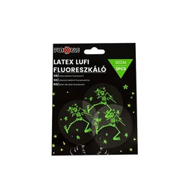 Halloween latex lufi – fluoreszkáló, 30 cm, 3 db/csomag 55115