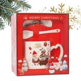 Karácsonyi bögre készlet – alátéttel és kanállal, 400 ml, KB20WZ2