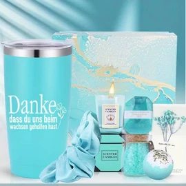 Ajándékcsomag kék wellness szett pohárral MY5687058