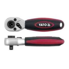 Rövid racsnis hajtókar és bitfoglalat 1/4" 136 mm YT-0331