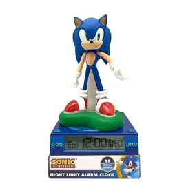Sonic, a sündisznó 3D éjszakai lámpa és ébresztőóra EWA3023SNC