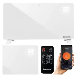 KAMINER ZELVA 2500W elektromos üvegradiátor WiFi-vel és távirányítóval 26573