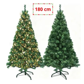 Műfenyő melegfehér LED világítással - 180cm KX8947408-2