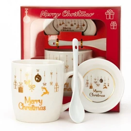 Karácsonyi bögre szett – fedővel, kanállal KB33WZ2