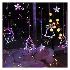 LED karácsonyi fényfüzér – színes harangok és egyéb díszek DN-66