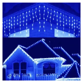 LED karácsonyi jégcsap égősor, kék világítással 5m DN-77