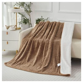 Violet 2 rétegű pillangó mintás ágytakaró/pléd 150x200 cm - Barna HD150200-2