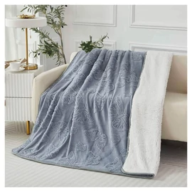 Violet 2 rétegű pillangó mintás ágytakaró/pléd 230x200 cm - Szürke HD230200