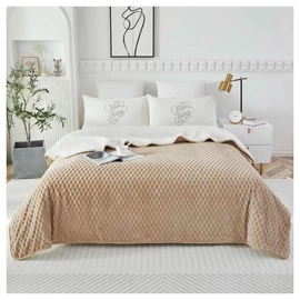 Violet 2 rétegű ágytakaró/pléd 150x200 cm - Világosbarna ZG150200