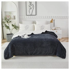 Violet 2 rétegű ágytakaró/pléd 200x230 cm - Sötétszürke ZG200230-5