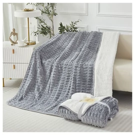 Violet 2 rétegű ágytakaró/pléd 230x200 cm - Szürke ZU230200-4