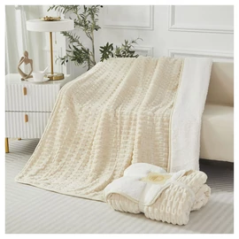 Violet 2 rétegű ágytakaró/pléd 230x200 cm - Bézs ZU230200-5