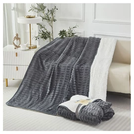 Violet 2 rétegű ágytakaró/pléd 230x200 cm - Sötétszürke ZU230200-6