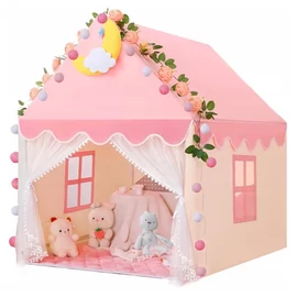 Rózsaszín Hercegnős Gyereksátor LED Világítással 1XW934K8V