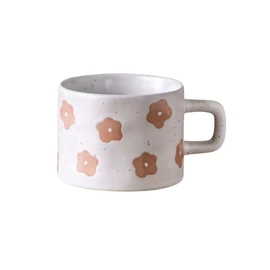 Kerámia bögre, virágmintás, 250 ml KB30 