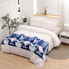 Karácsonyi takaró 200×230 cm – kék törpés mintával KTT200X230