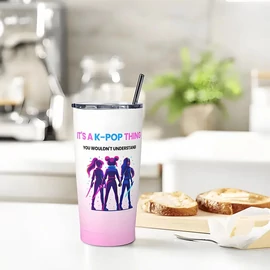 K-Pop Témájú Rozsdamentes Acél Hőszigetelt Termosz 0.5L BR6350200-05