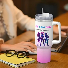 K-Pop Témájú Rozsdamentes Acél Hőszigetelt Termosz 1.2L BR6350200